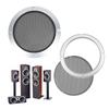 2pcs Decorative Mesh Circle Car Speaker Protective Covers Cases Horn Guards Decorative Circle Video Accessories