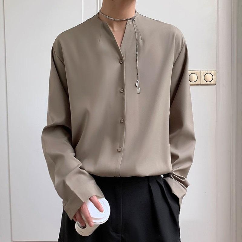 Vintage Solid Color Casual Loose Shirt