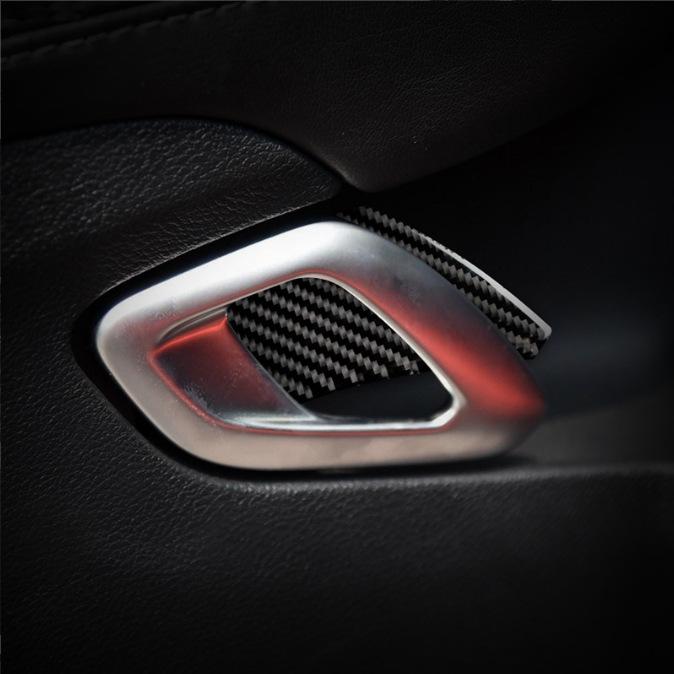 Dodge Challenger Carbon Fiber Interior Upgrade Kit - Steering Wheel, Door, Console, Headlight Decals