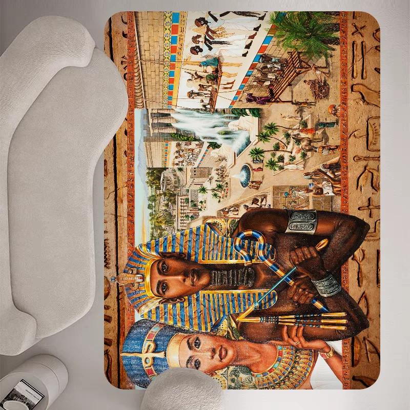 

Ancient Egypt Egyptian Floor Carpet Kids Room Bedroom Decoration Balcony Anti-Slip Doormat Living Room Hotel Decor Mat 40x60cm
