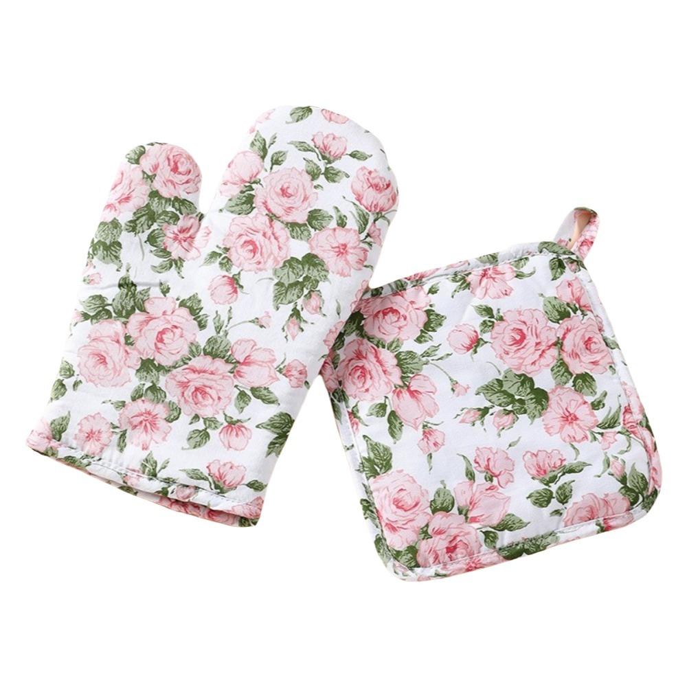 

2Pcs Heat Resistant Microwave Oven Gloves Heat Insulation Heat Resistant Gloves Microwave Use Style4