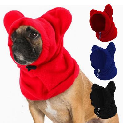 Dog Snood Winter Hood W/ Ear Protection Fleece Neck Warmer Scarf Hoodie for Small Animal Medium To Large Puppy