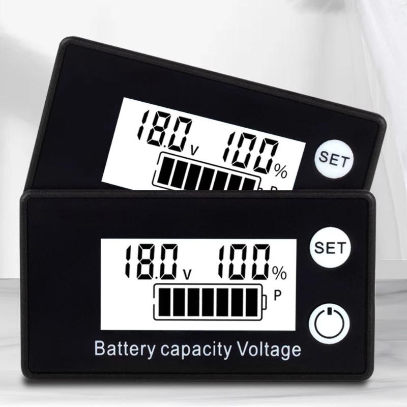 8V-100V Voltage Tester LCD Digital Electricity Meter Acid Lithium LiFe Digital Voltmeter for Automotive Application
