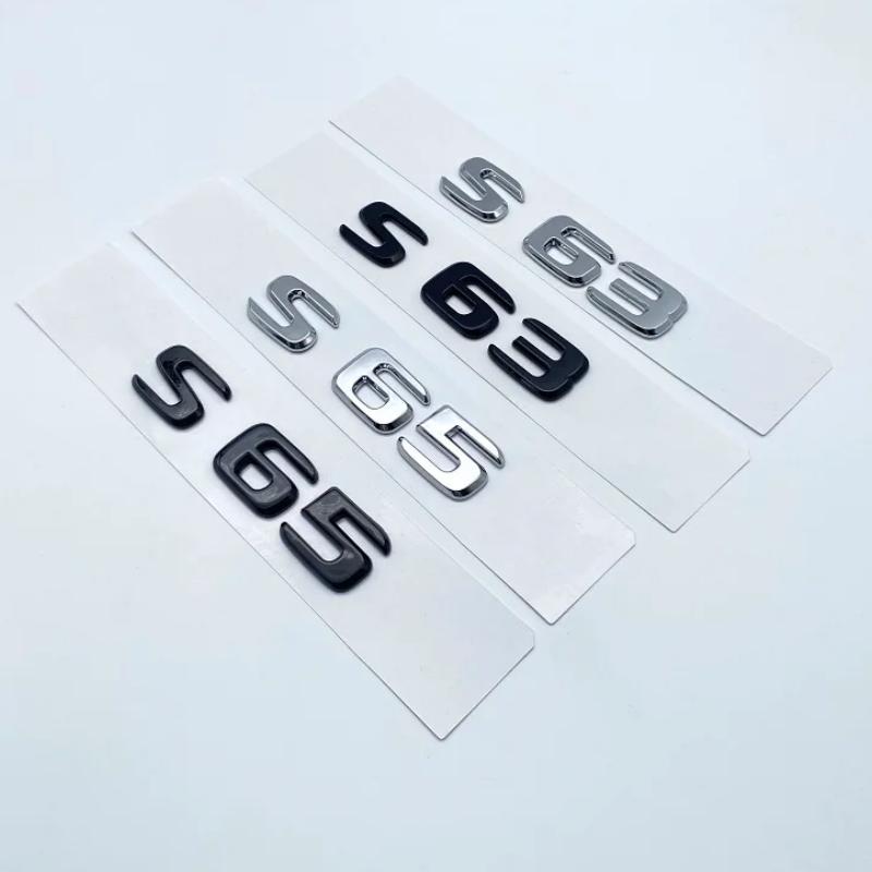 RSU1 3D Letters S63 S65 V12 Biturbo V8Biturbo 4matic+ ABS Emblem for Mercedes Benz W222 W223 Car Fender Trunk Logo Sticker