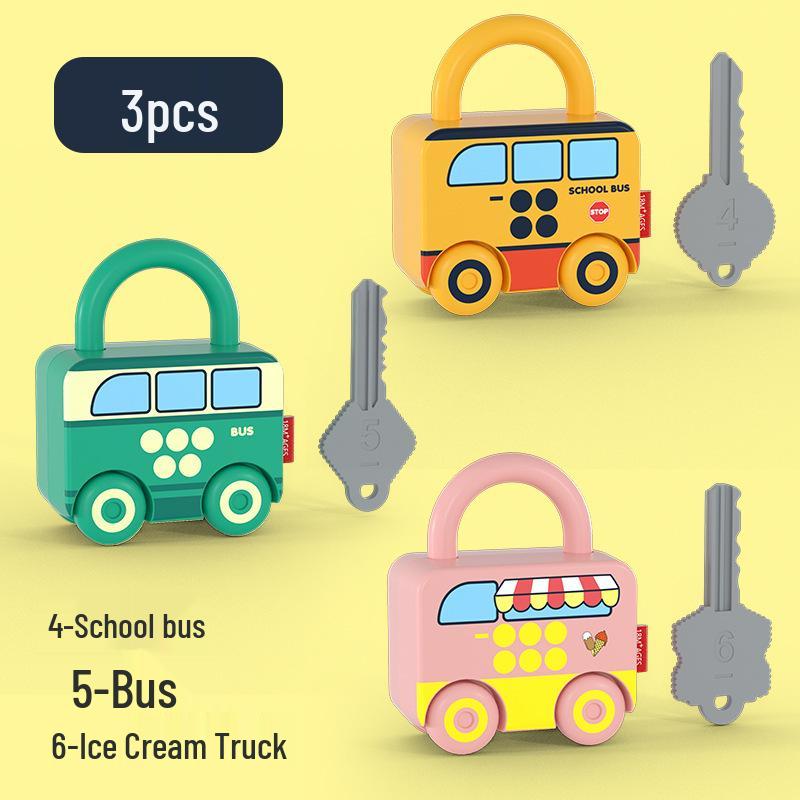 Sliding Toy Car - Educational Padlock Vehicle for Kids
