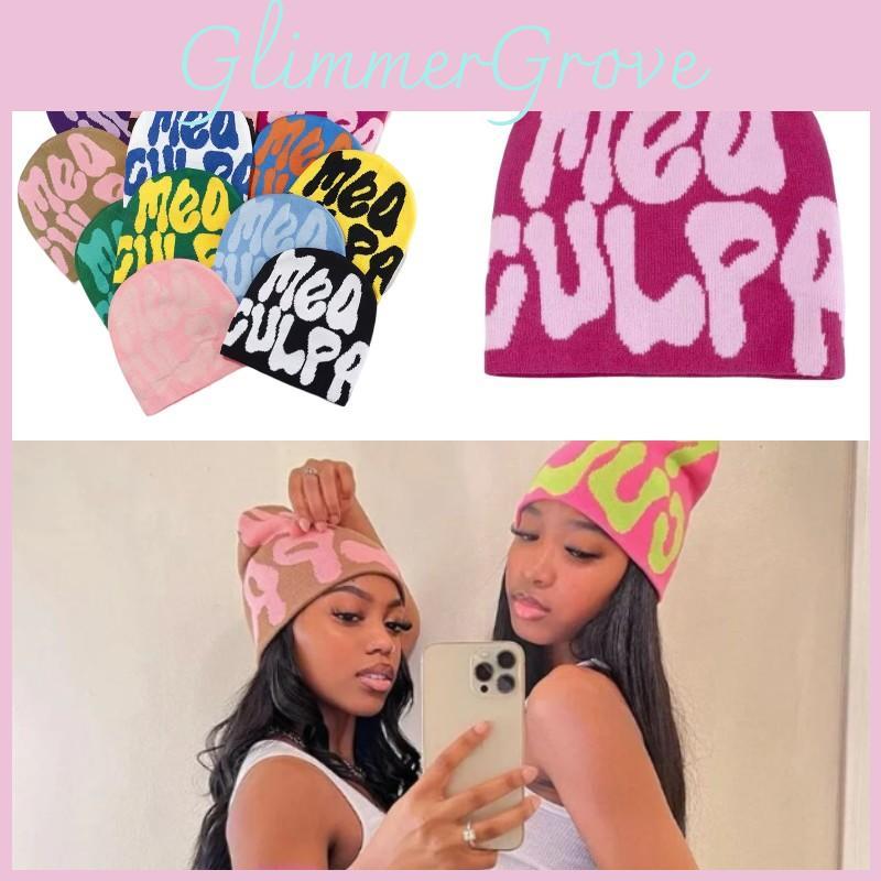 Mea Culpa Mützen Strickmütze Warm und Stilvoll Winter Kopfbedeckung