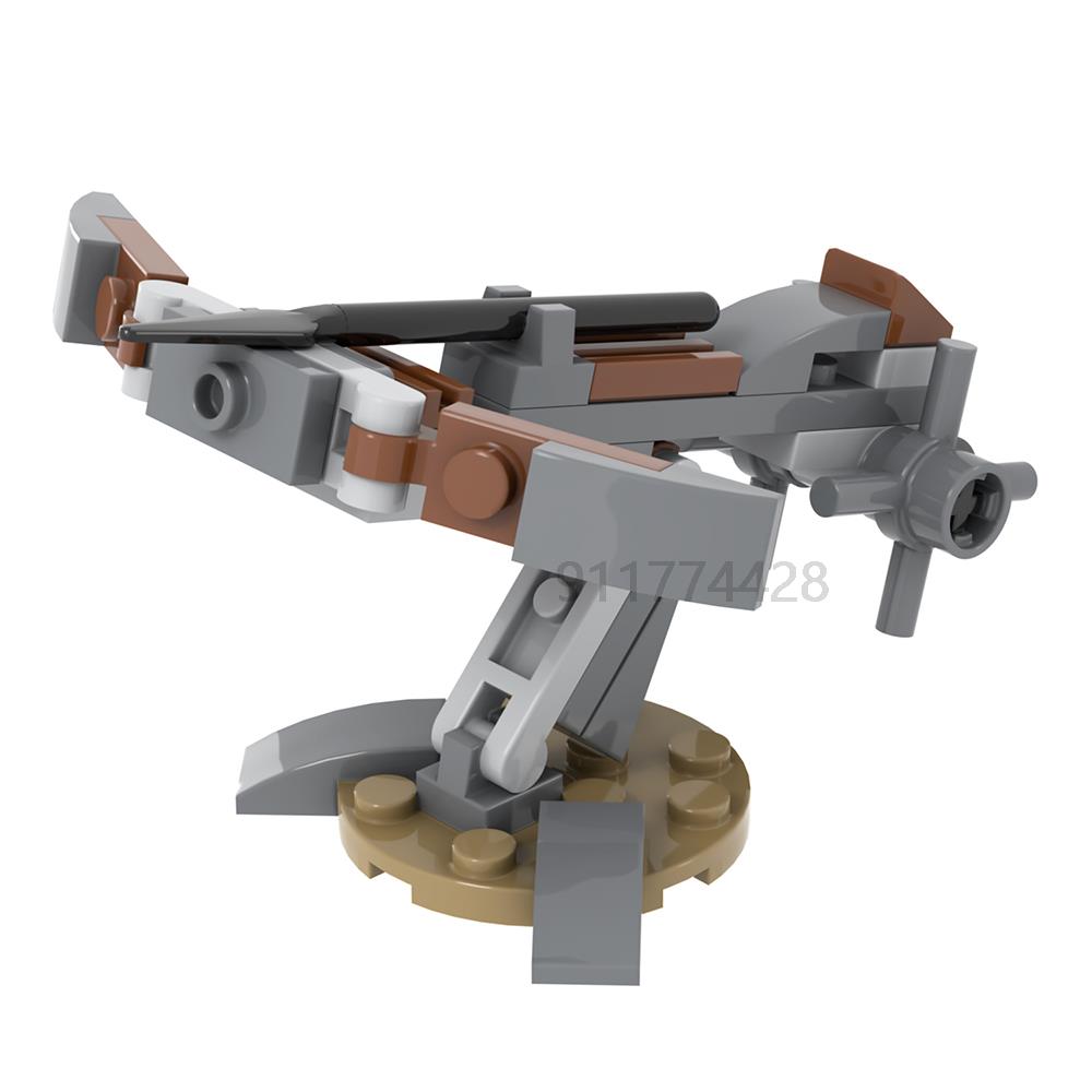Military Series MOC Bricks Middle Ages WW2 Artillery Catapult Siege Compatible With Figures Adult Building Blocks Kids Toys Gift