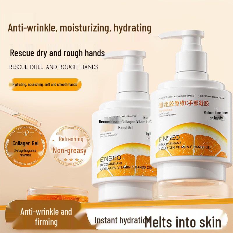 ENSEO Collagen & Vitamin C Hand Gel 300g - Moisturizing, Anti-Wrinkle, Firming Hand Cream Essence