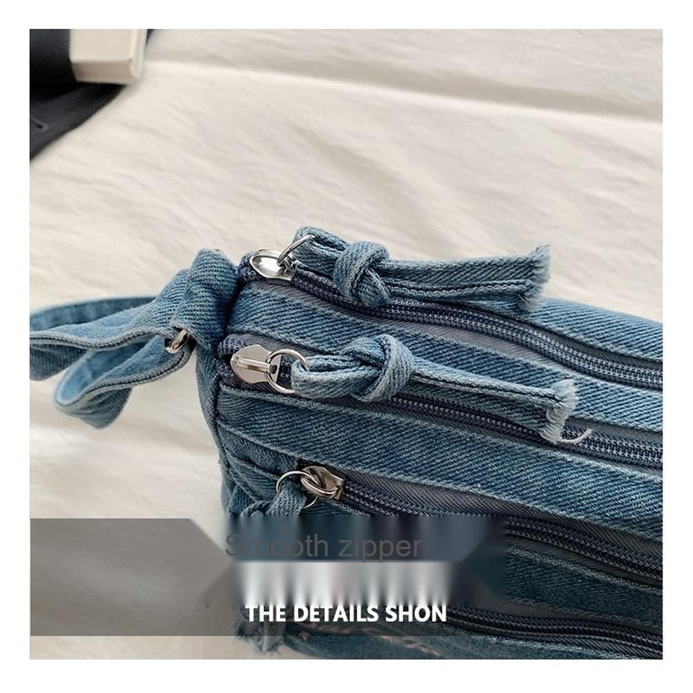 Lightweight Large Capacity Denim Multipurpose Storage Bag for Daily Use