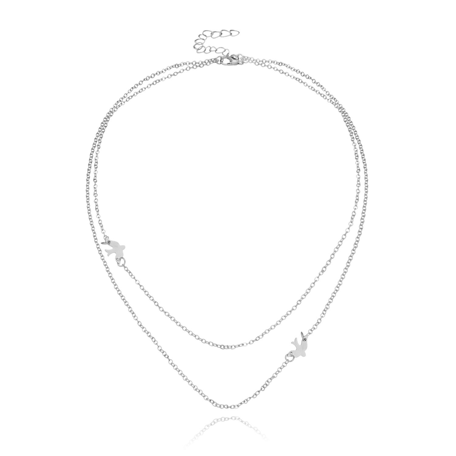 

European and American design fashion new necklace bird shape pendant trendy collarbone chain