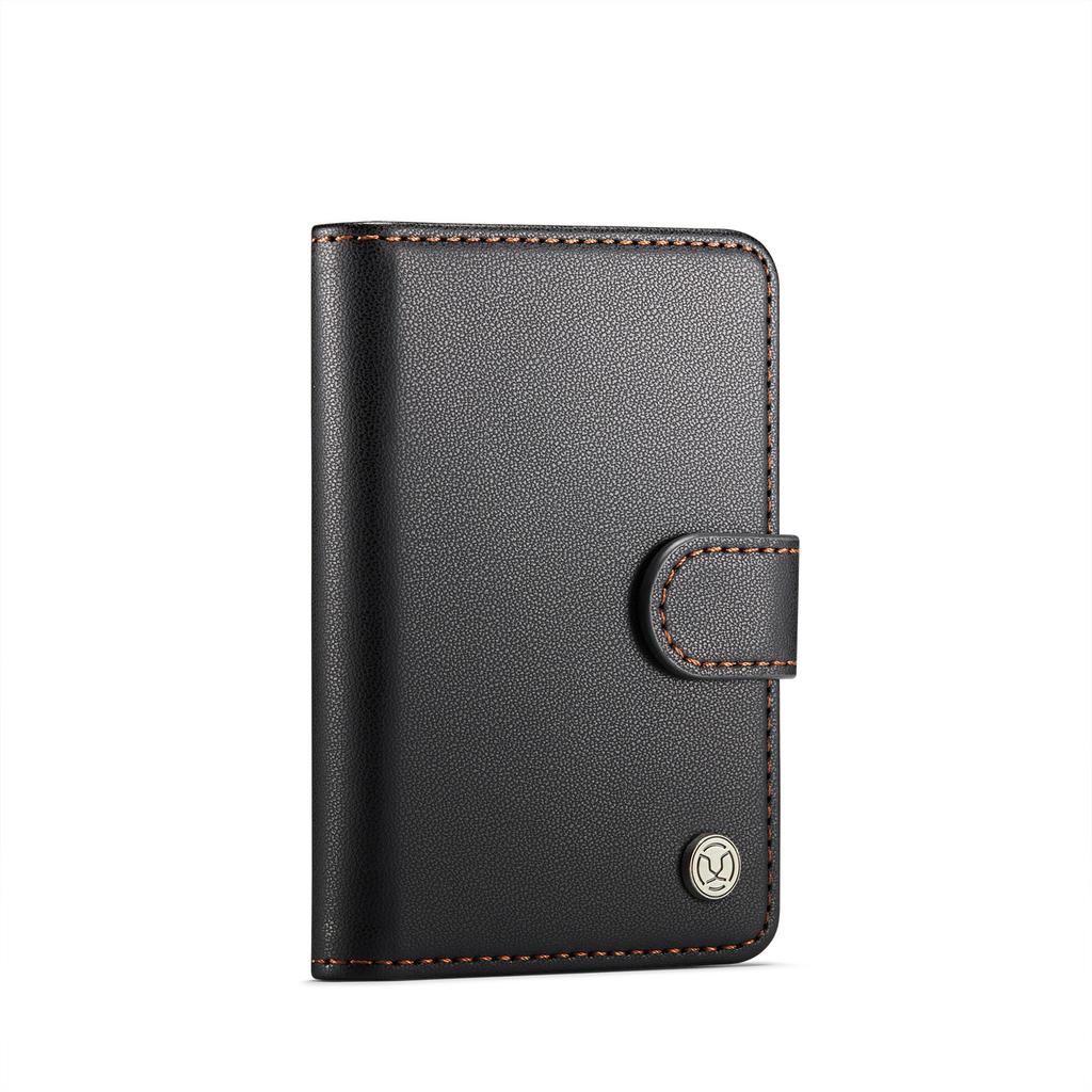 MagSafe ring magnetic card bag is suitable for iPhone17/16/15 series Apple 14/13/12 anti-theft brush leather case