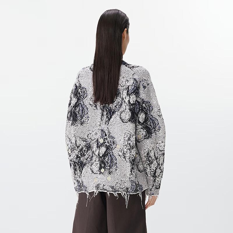 JNBY 2025 Spring Loose-Fit V-Neck Cardigan