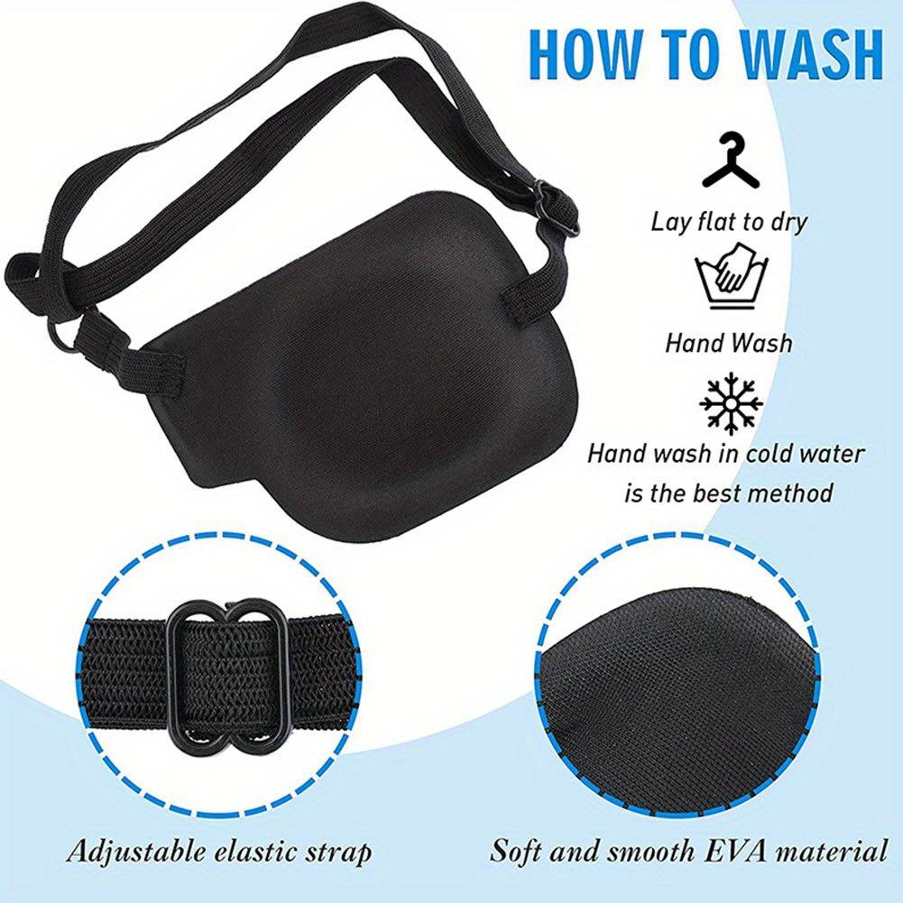 1PCS Black Single Eye Patch Adjustable 3D Foam Groove Eyeshades For Lazy Eyes Medical Use Concave Eye Patch