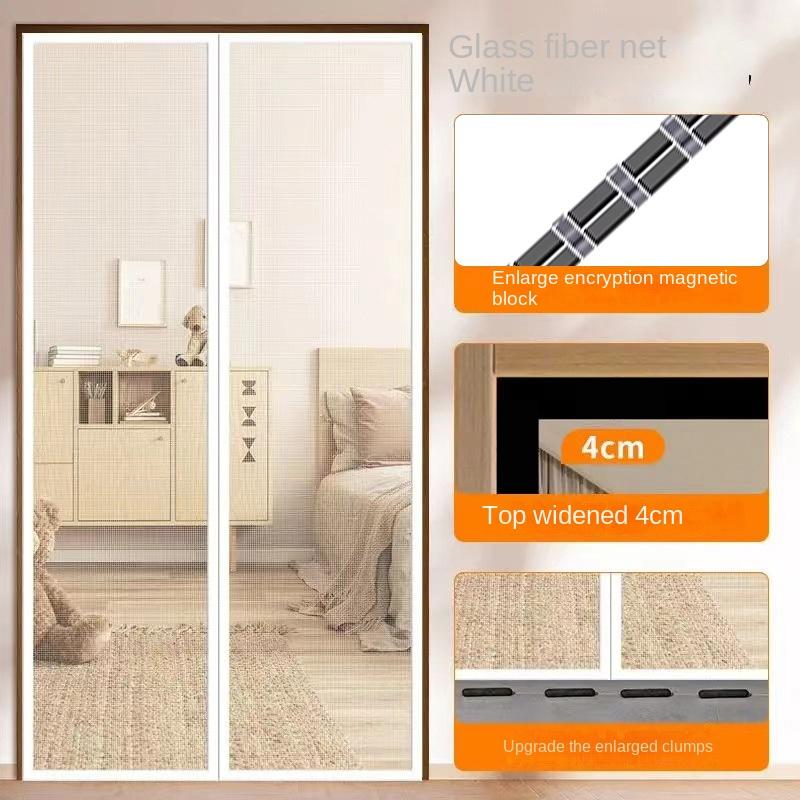Customize Fiberglass Door Curtaih Flame-retardant Velcro, Easy To Install Self-adhesive Door Curtains, No Need To Drill Holes To Cover Partition Doors