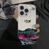 Capa de celular Mountain Peak Aircraft para iPhone 16 14 15 11 12 13 Pro Max 7 8 Plus SE 2022 XR X XSMAX à prova de choque Sunset IMD Cover