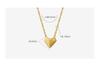 18k Gold-Plated Heart-Shaped Titanium Steel Clavicle Necklace - Handmade, Stylish, for Women
