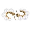 Cercei Hoop cu Perle Imitate Placare cu Aur Cercei Cerc Perle Imitate Femei Elegante Stilate