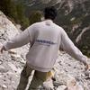 Li Ning CF Comfort Casual Round Neck Pullover Loose Letter Print Fleece Warm Sweatshirt Unisex Sweatshirt Stone-Grey AWDUF95-2