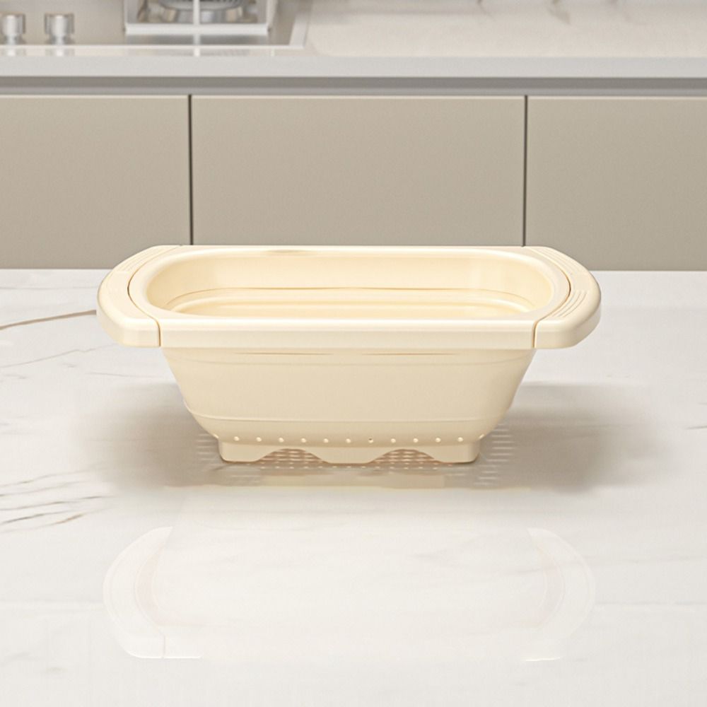 Foldable Bottom Fruit Vegetable Washing Basket Large Capacity Collapsible Colander  Countertop