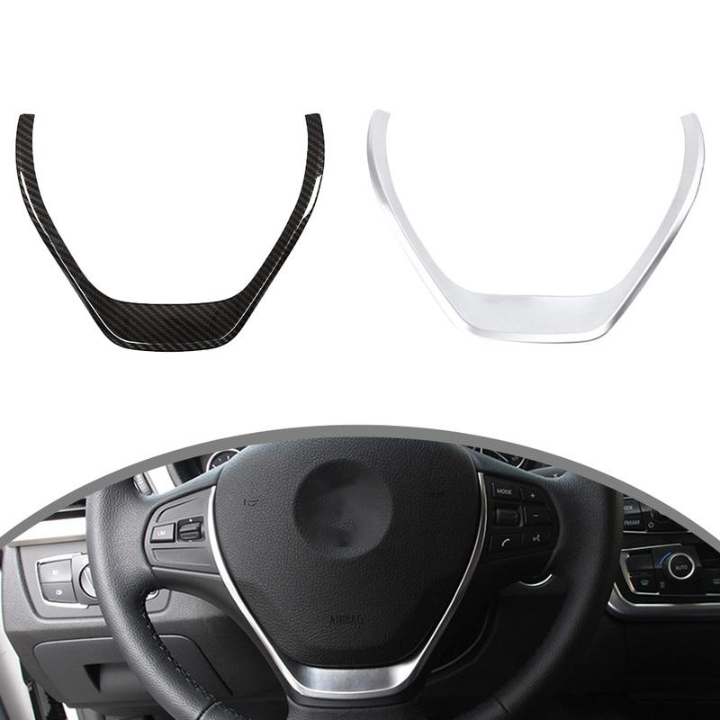 For BMW 3 Series Interior Accessories Steering Wheel Cover Silver Carbon Fiber Steering Frame Carbon Fiber Finish