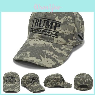 2020 Donald Trump Camouflage Cap Hat Embroidered Usa Flag Hat Keep America Great