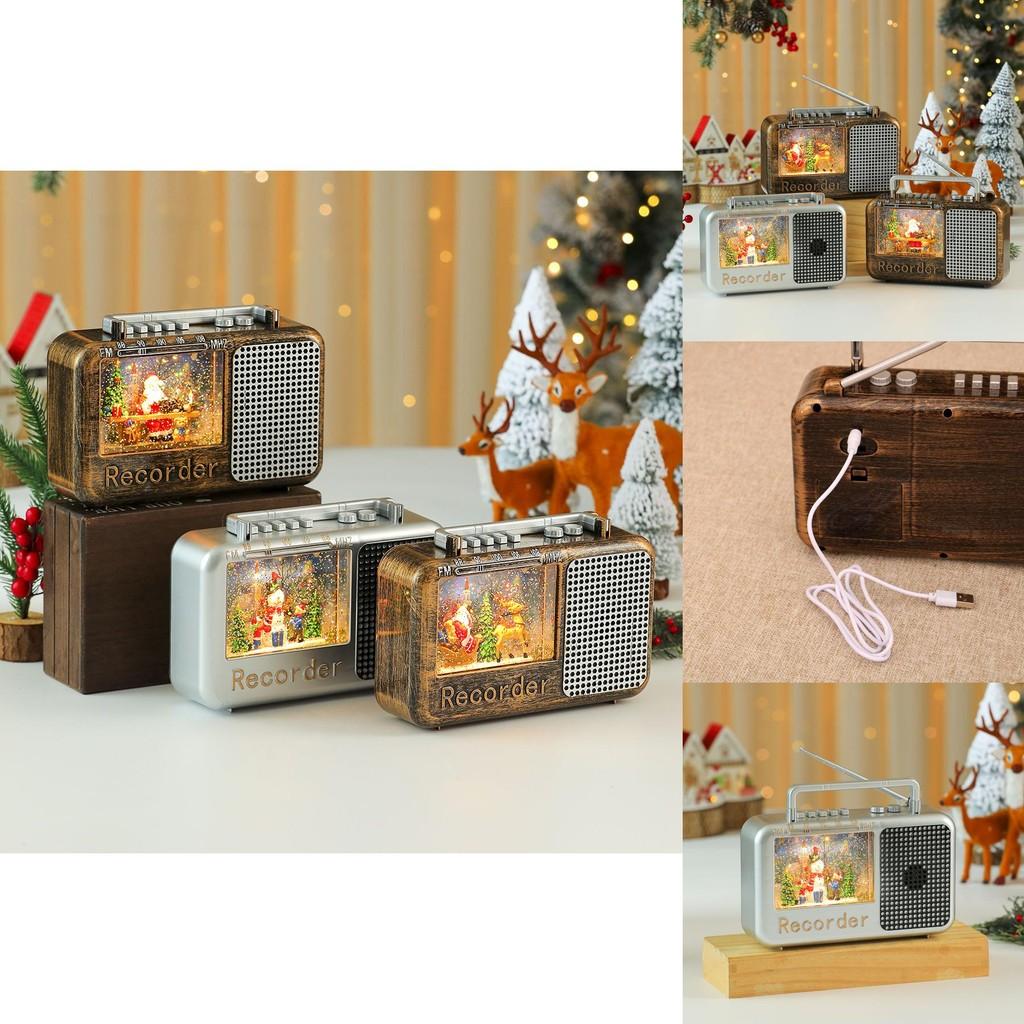 Christmas Creative Radio Light Music Night Lamp With Santa Claus Pattern