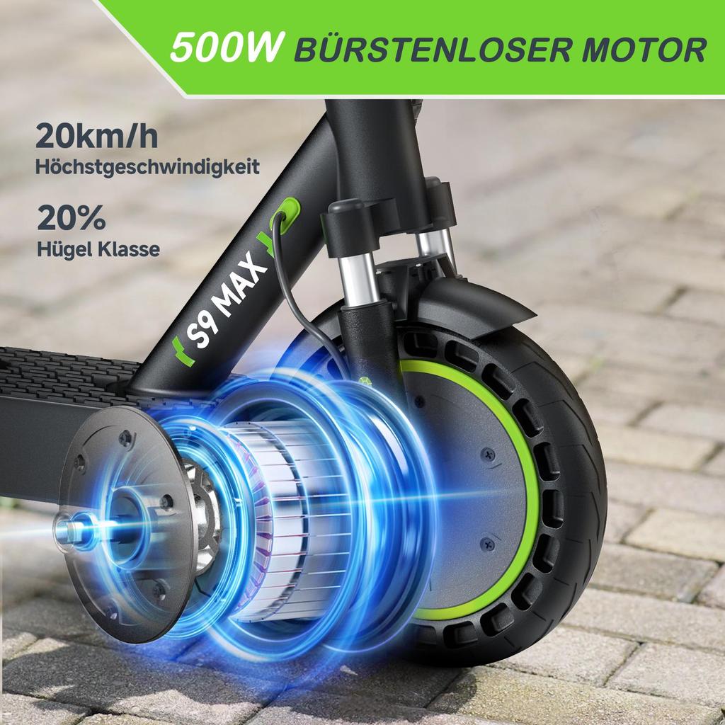 Electric Scooter Foldable Isinwheel S9 Max Top Speed 20Km/h CIty Electric Scooter 42V 10AH Max Range 40Km Load 120Kg