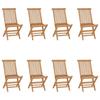 Day and Night - Day and Night Folding Garden Chairs 8 Units Solid Teak Wood