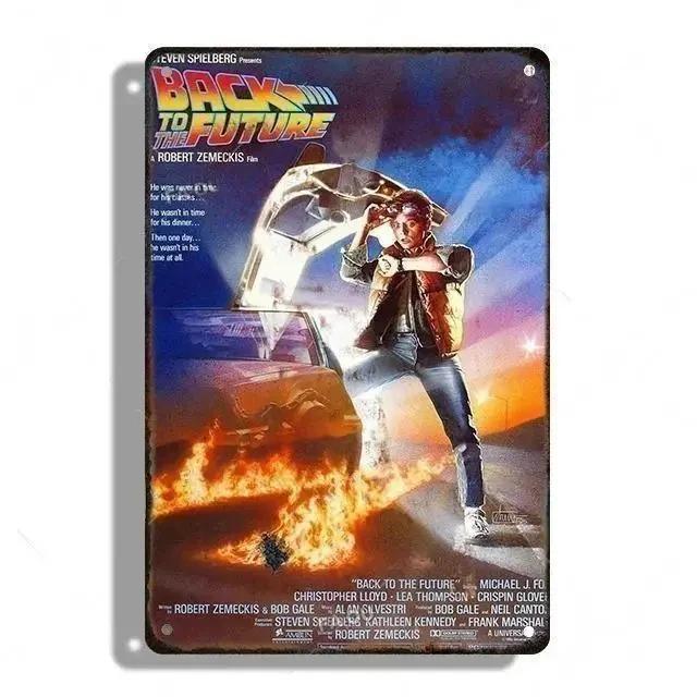 Retro Metal Sign Vintage Tin Sign Movie Back To The Future Poster for Wall Decor Cafe Bar Office Home Art Sign Gift