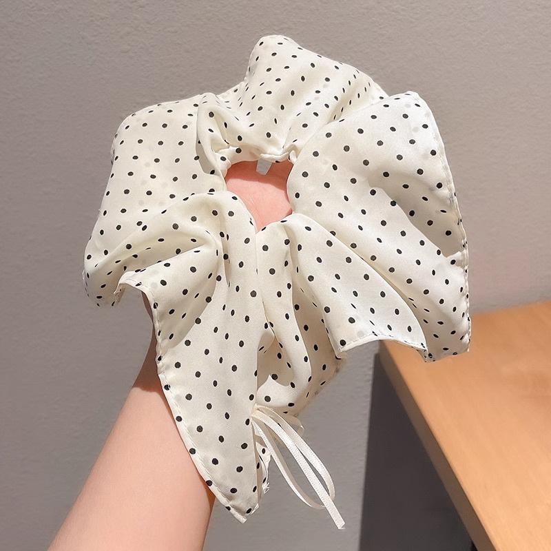 Scrunchie Coreano in Pizzo con Volant e Fiocco - Accessorio per Capelli Carino e Dolce