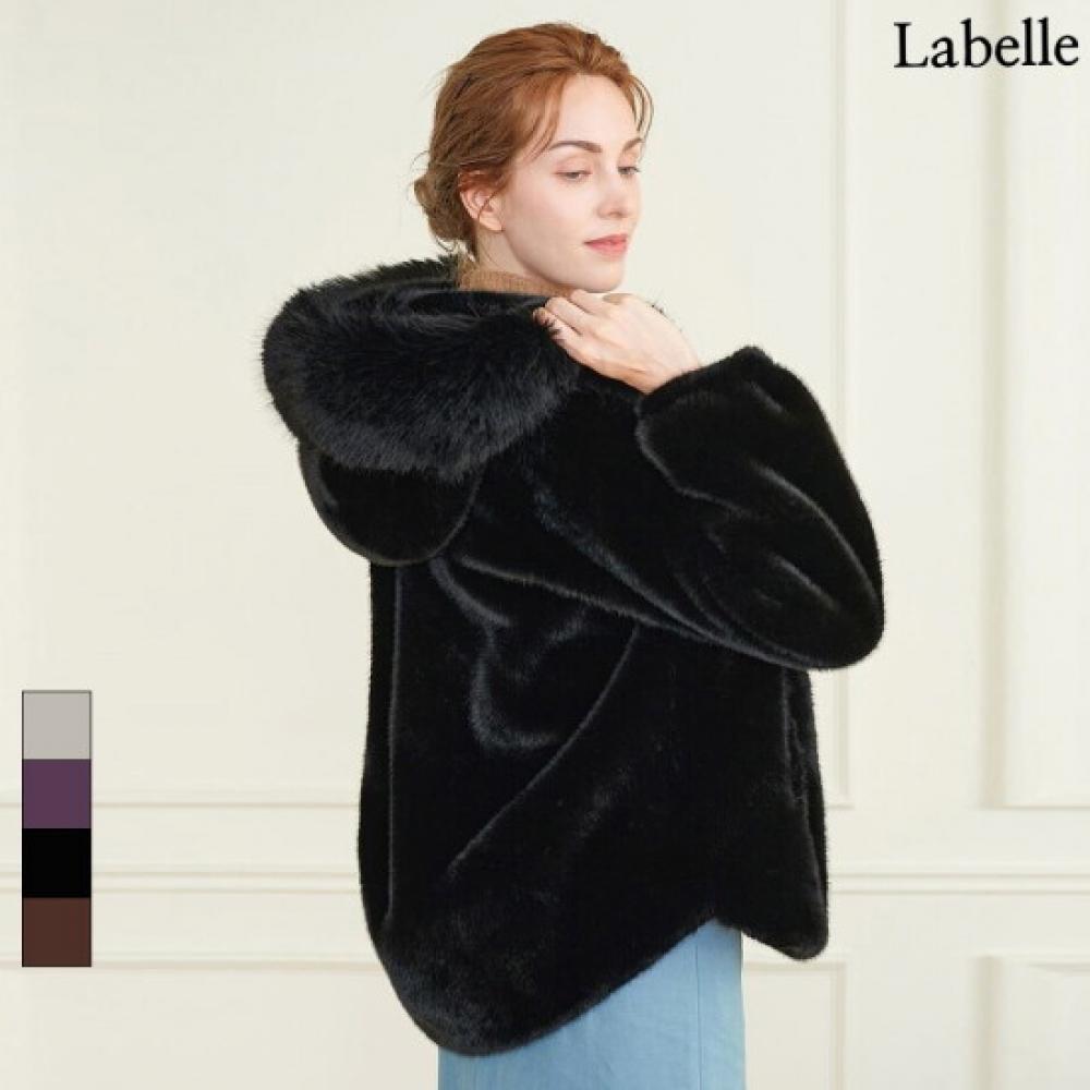 La Belle Shinyoung Fur Fox Trimming Hooded Jacket Lb001jk
