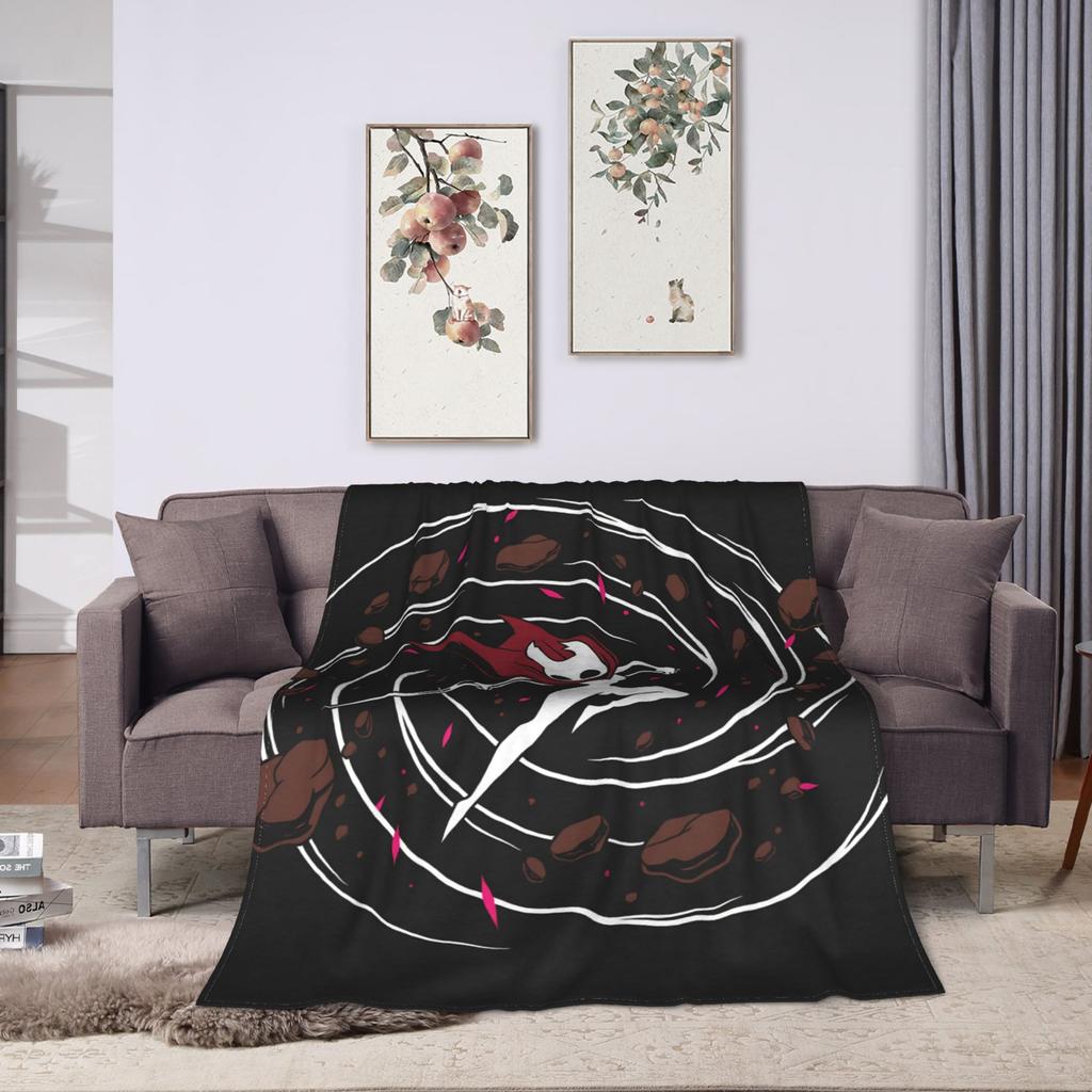 Couverture Chaude Douce Décorative Hollow Knight Silksong Linge de Lit Jetés Couvre-lit en Flanelle Pour Canapé Fauteuil Housse Drôle de Canapé-Lit