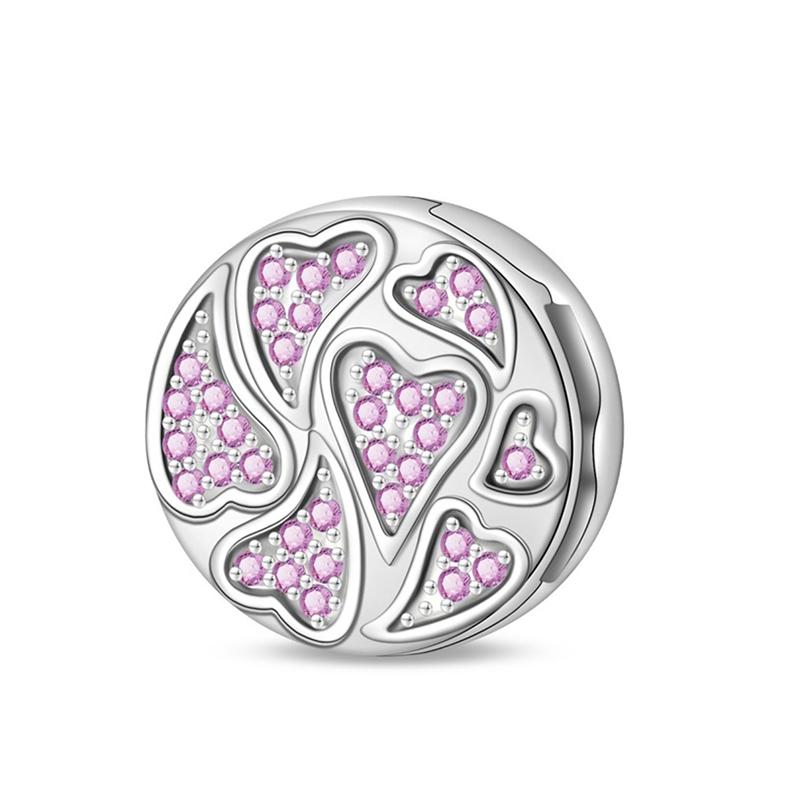 New 925 Silver Lucky Four Leaf Clover Donut Lotus Charms Flat Beads Fit 3mm 925 Bracelets DIY Friendship Jewelry
