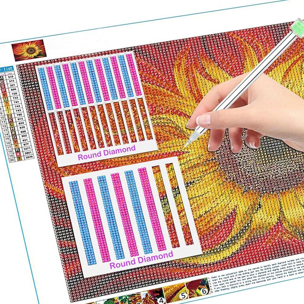 Textured Grid Tool Diamond Painting Ruler Straight Drill Drawing Ruler  Full Drill or Partial Kits