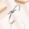 Knot Bracelets Stainless Steel Dainty Adjustable Opening Bangle,Trendy Circular Knot Cuff Wedding Bracelet,Bridesmaid Jewelry
