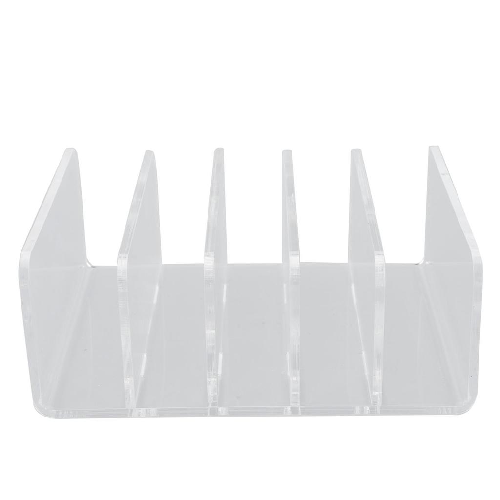 Desktop File Organizer Clear Acrylic 5 Compartments Office Document Sorter Multifunction Letter