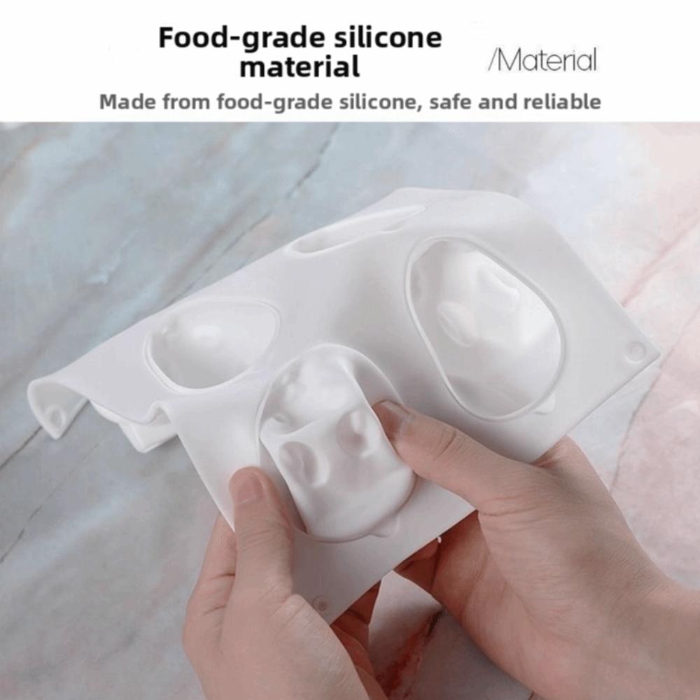 Silicone 3D Rabbit Cake Molds Bunny 6 Cavity Silicone Mousse Cake Mould DIY Non Stick Dessert Baking Tools Birthday Party