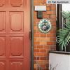 2D Flat Christian Cross Floral Welcome Doorplate, Aluminum Decorative Sign and Plaque, Various Sizes. Country Farmhouse Hanging Door Decoration