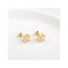 Korean Fashion Clover Ear Cuffs & Snowflake Stud Earrings - Non-Fading Luxury Design