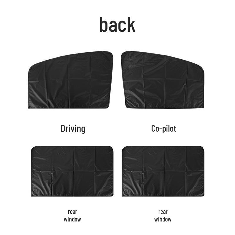 Magnetic Black Vinyl Car Sunshade Mesh - Heat Insulation & UV Protection for Car Windows
