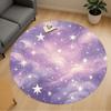 1pc Stars Space Round Chair Mat Area Rug - Non-Slip, Floor Mat for Office, Bedroom, and Indoor Decor C1125099