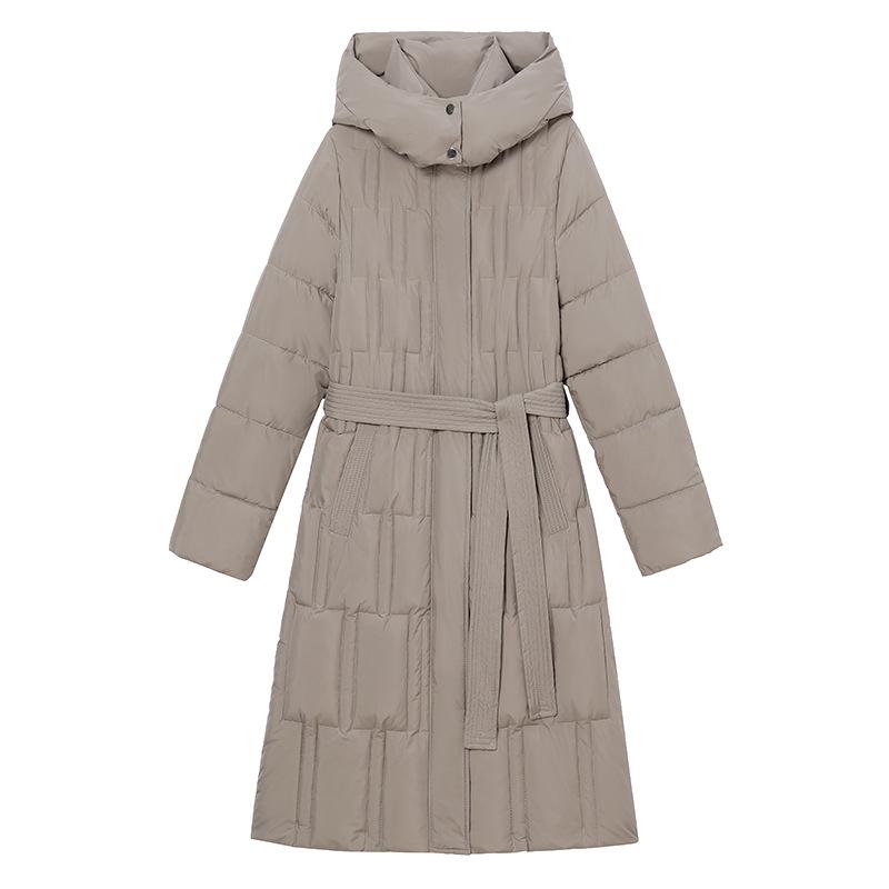 Women's Korean Style Waist-Hugging Cotton Coat with Detachable Hood - Mid-Length, Loose, Slimming, Cold-Proof Winter Outerwear