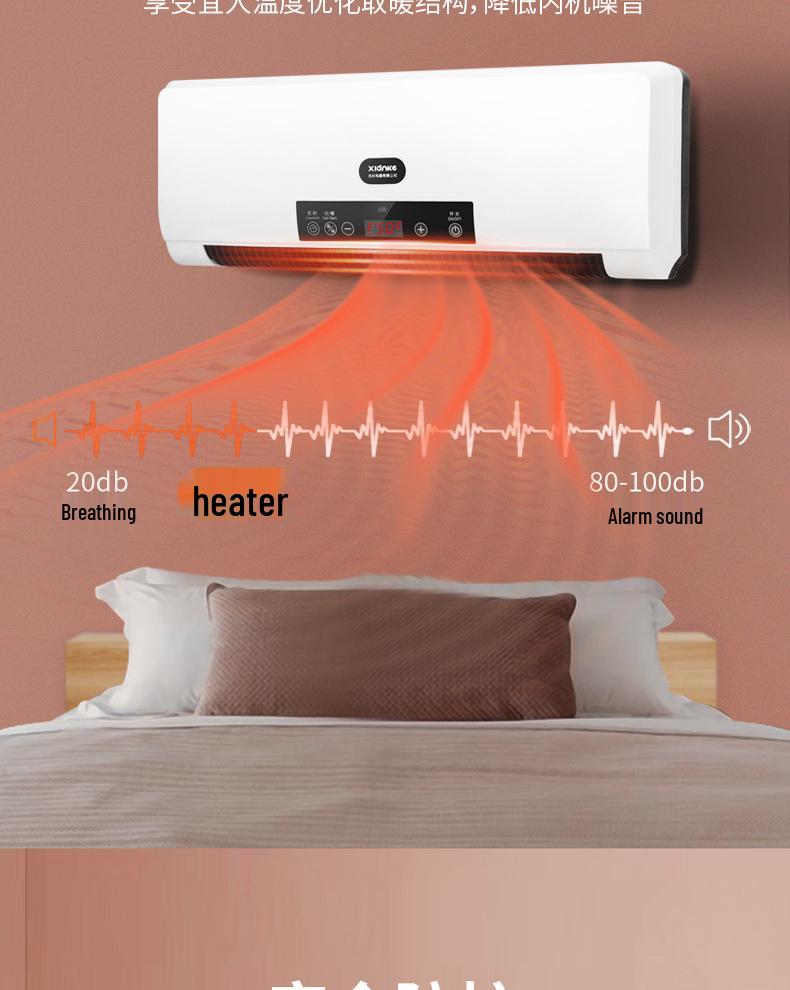 Modern Wall-Mounted Air Conditioner & Heater for Home - Energy-Saving Portable Fan & Hot Air Blower