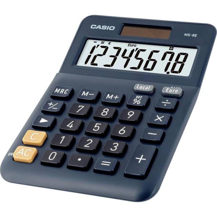 Casio ms-8e calculatrice de bureau bleu foncé ecran: 8 solaire (l x l) 101 mm x 149 mm