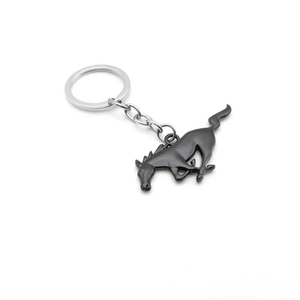 Car Sticker 2026 Ford New 2025 Hot 1Pc Metal 3D Car Styling Keychain Running Horse Emblem Badge Keychain Keyring Key Chain for F