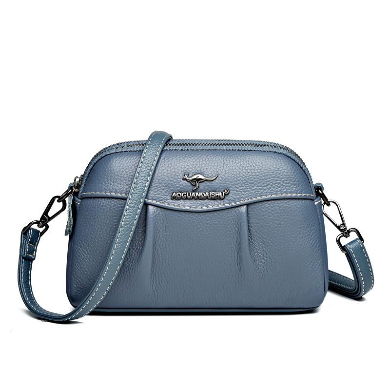 Women's Monochromatic Leather Crossbody Bags  Genuine Leather  Female Shoulder Bag  Designer Bags