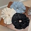 Luxurious Pearl Scrunchie Featuring Pleated Texture for Stylish Hair Accessories Headband Ponytail Holder Free Shipping Items