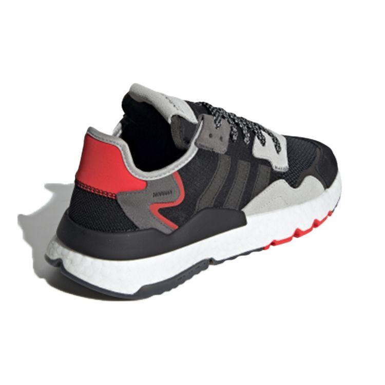Adidas Originals Nite Jogger Fabric Suede Sports Comfortable Non-Slip Low-Top Lifestyle Casual Shoes Unisex Casual Shoes Black Red G26311
