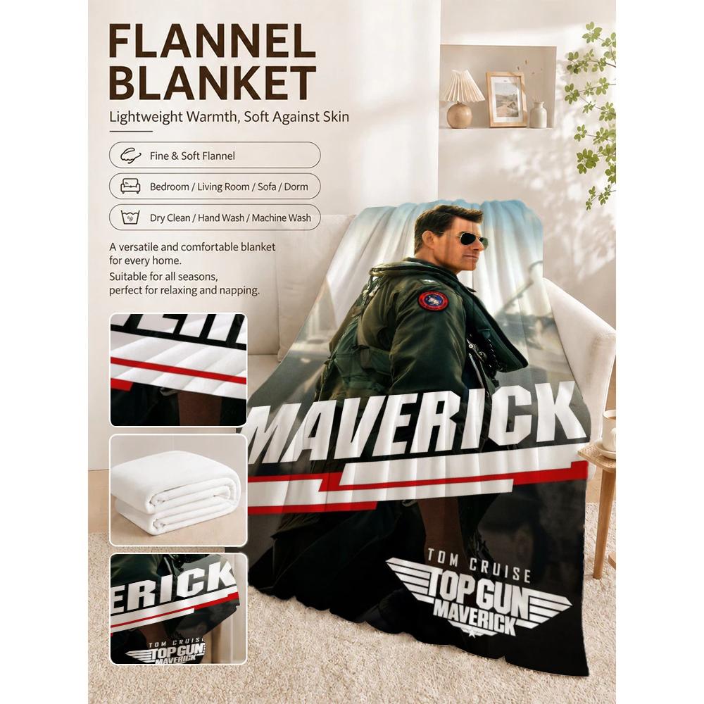 Top Gun Maverick Movie Theme Printed Flannel Blanket Ultra Soft Throw Blanket For Bedroom Bed Sofa Party Decor Birthday Gift