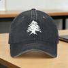 Gewaschene Baseballkappe Libanon Flagge Karte Beirut Zedernbaum Libanesisches Erbe Design Sommer Trucker-Mütze Sport Sonnenschutz Baseballkappen